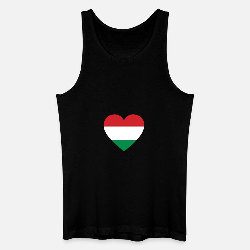 Love Liebe geschenk UNGARN Hungary - Männer Bio Tank Top - Schwarz