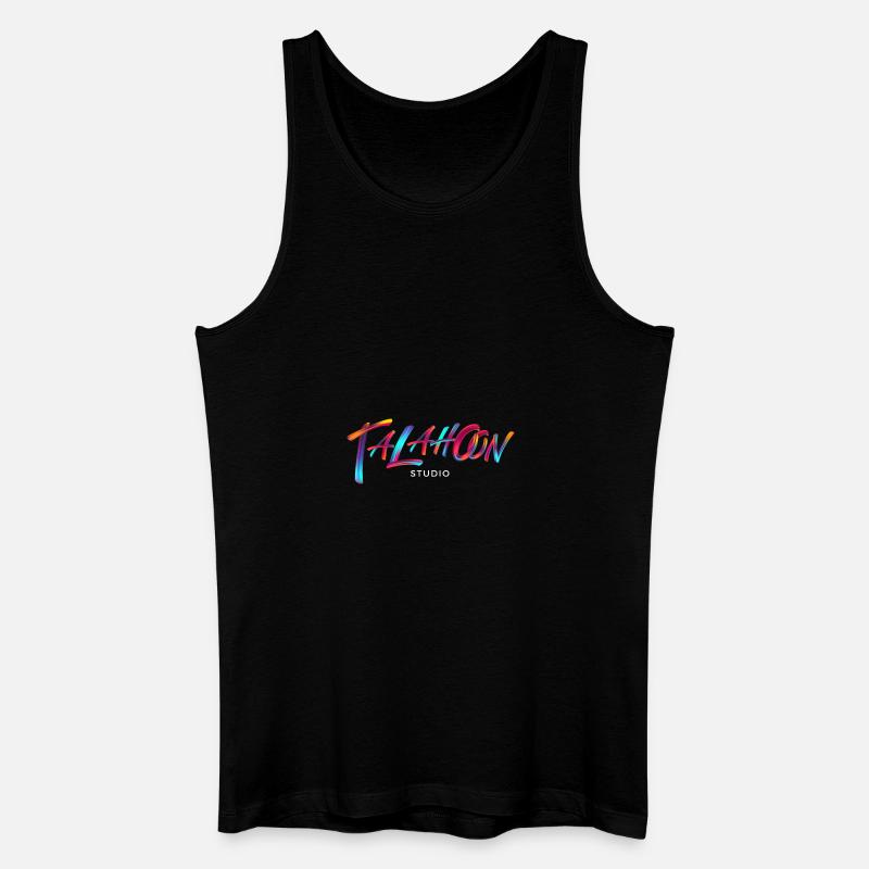 Talahoon Studios Rainbow Brushed - Men’s Organic Tank Top - black