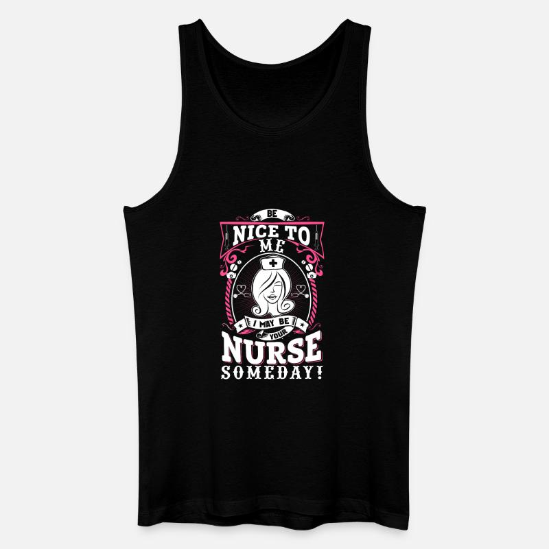 Krankenschwester nett - Männer Bio Tank Top - Schwarz