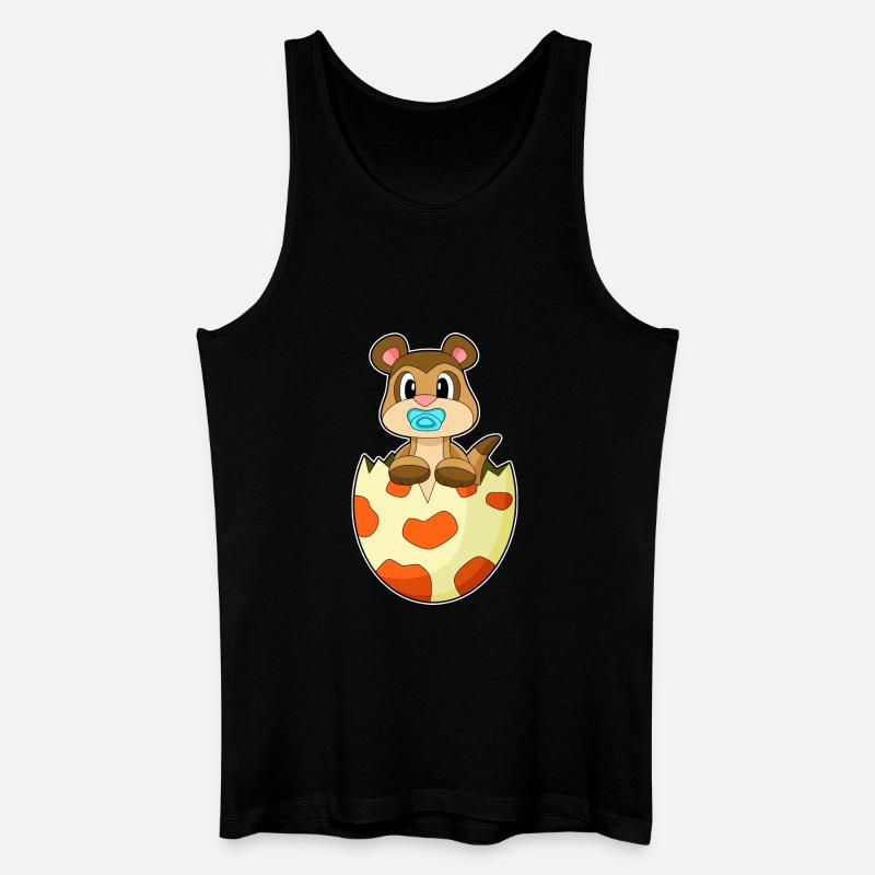 Erdmännchen Baby Schnuller - Männer Bio Tank Top - Schwarz