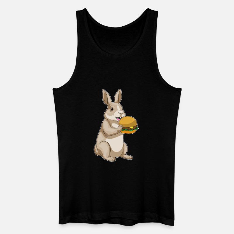 Hase Cheeseburger - Männer Bio Tank Top - Schwarz