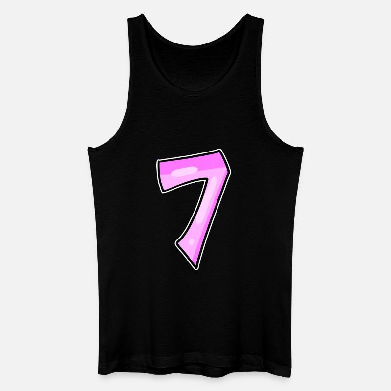 7 - Männer Bio Tank Top - Schwarz