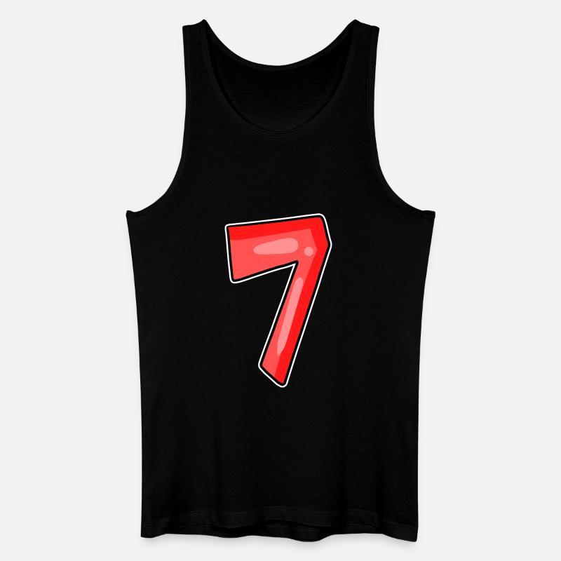 7 - Männer Bio Tank Top - Schwarz