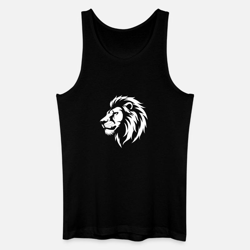 Löwe - Männer Bio Tank Top - Schwarz