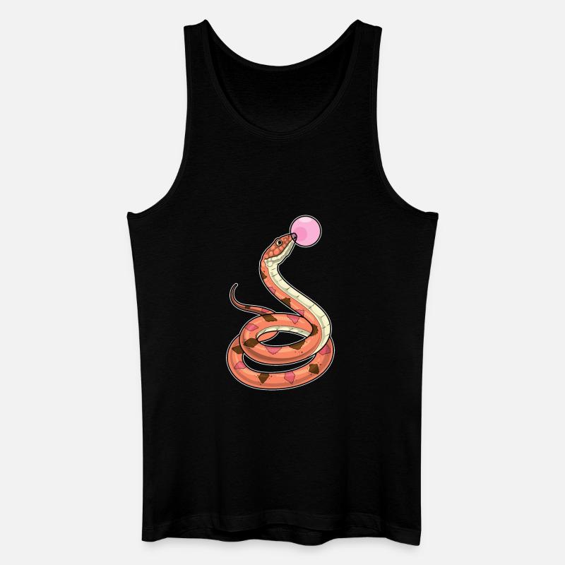 Chewing-gum serpent - Débardeur bio Homme - noir