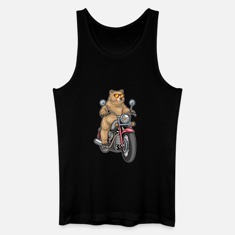 Bär Motorrad - Männer Bio Tank Top - Schwarz