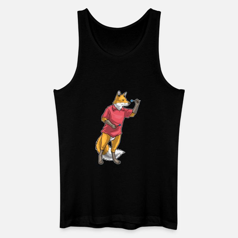 Fuchs Dart Dartpfeil - Männer Bio Tank Top - Schwarz