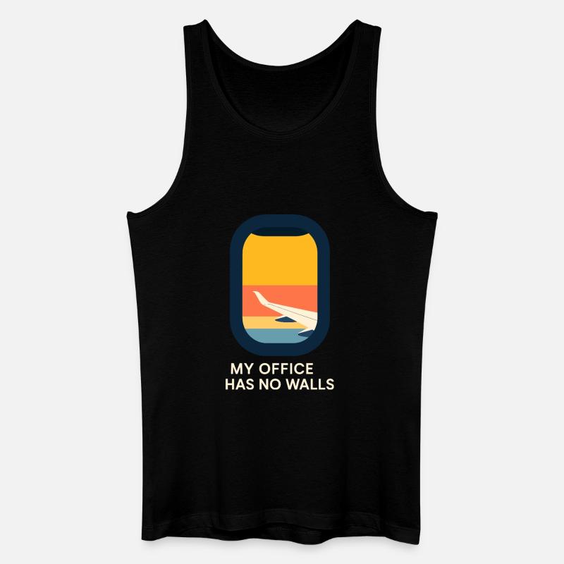 Flugbegleiter Kabinencrew Leben Luftfahrt - Männer Bio Tank Top - Schwarz