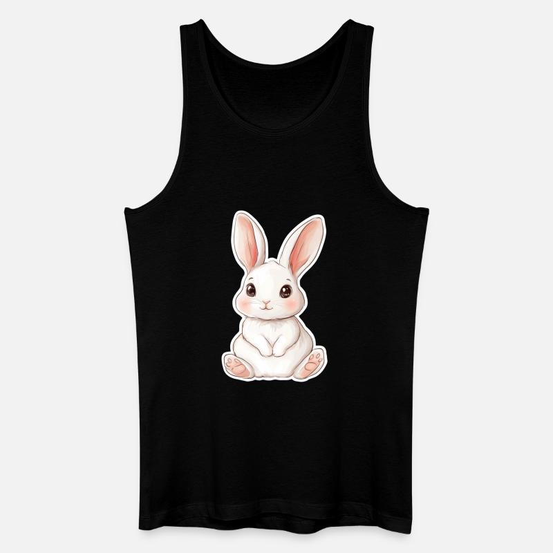 Hase - Männer Bio Tank Top - Schwarz