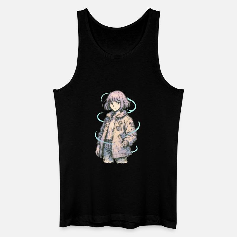 Neon Patch Bomber Mädchen - Männer Bio Tank Top - Schwarz