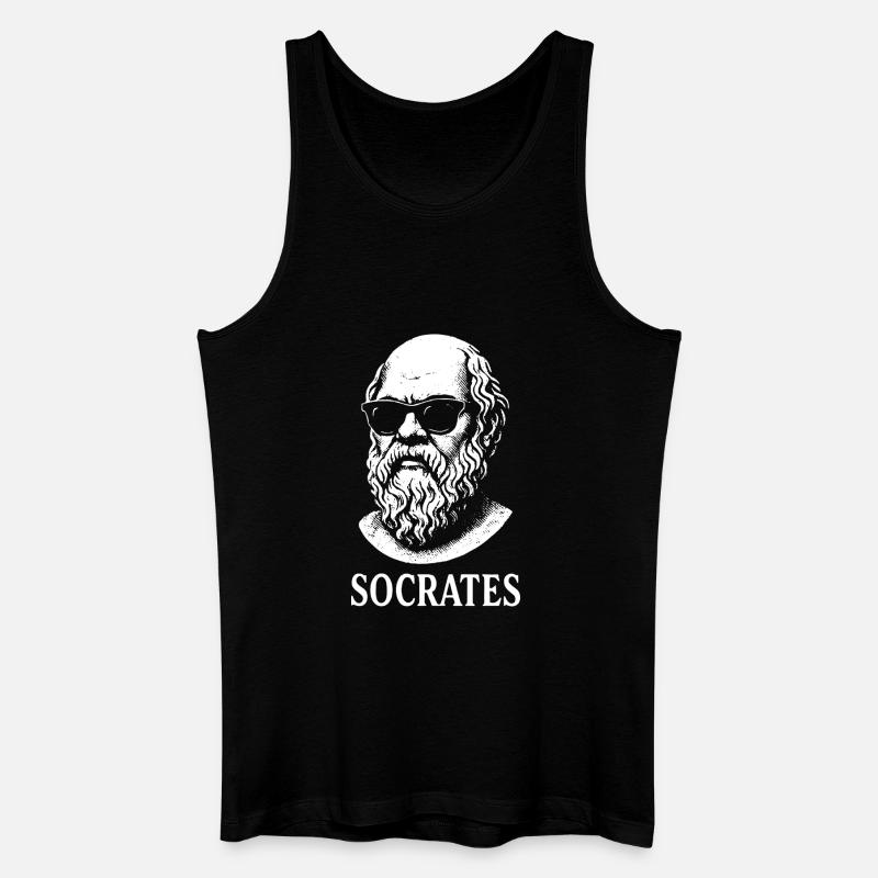 Sokrates im Schatten - Männer Bio Tank Top - Schwarz