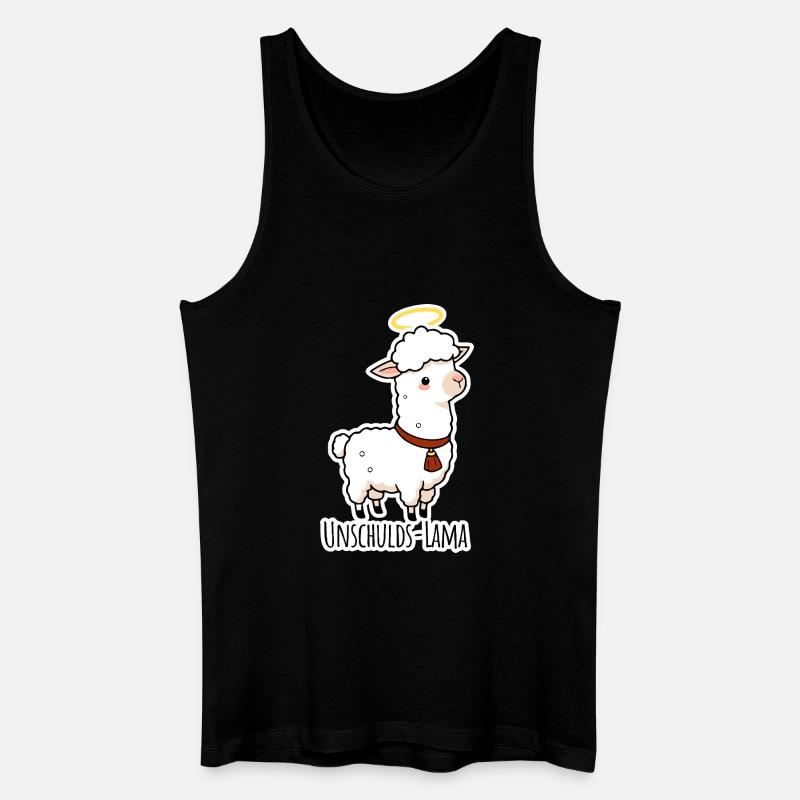 Unschulds-Lama hat es nicht getan - Männer Bio Tank Top - Schwarz