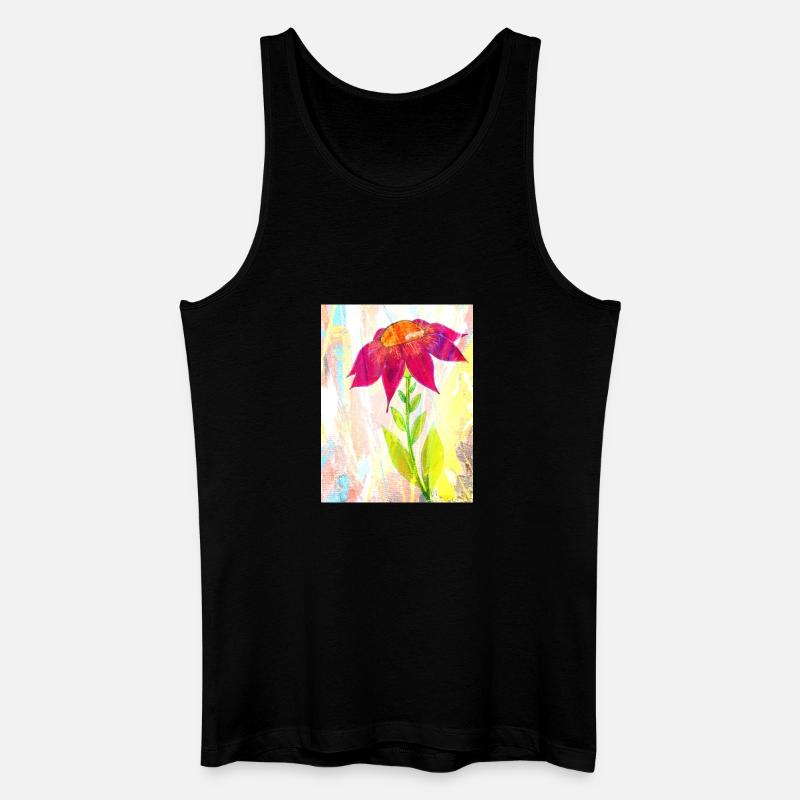 Eine Blume - Männer Bio Tank Top - Schwarz