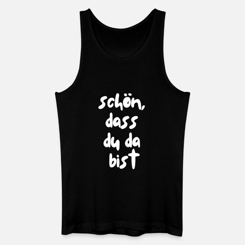 schön, dass du da bist - Männer Bio Tank Top - Schwarz