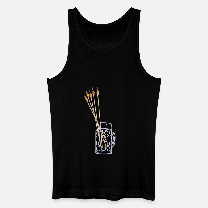Bierkrug mit Pfeilen - Männer Bio Tank Top - Schwarz