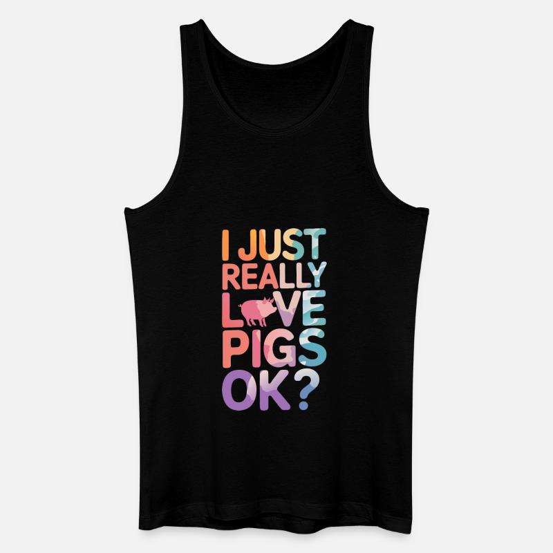 Schwein Tier - Männer Bio Tank Top - Schwarz