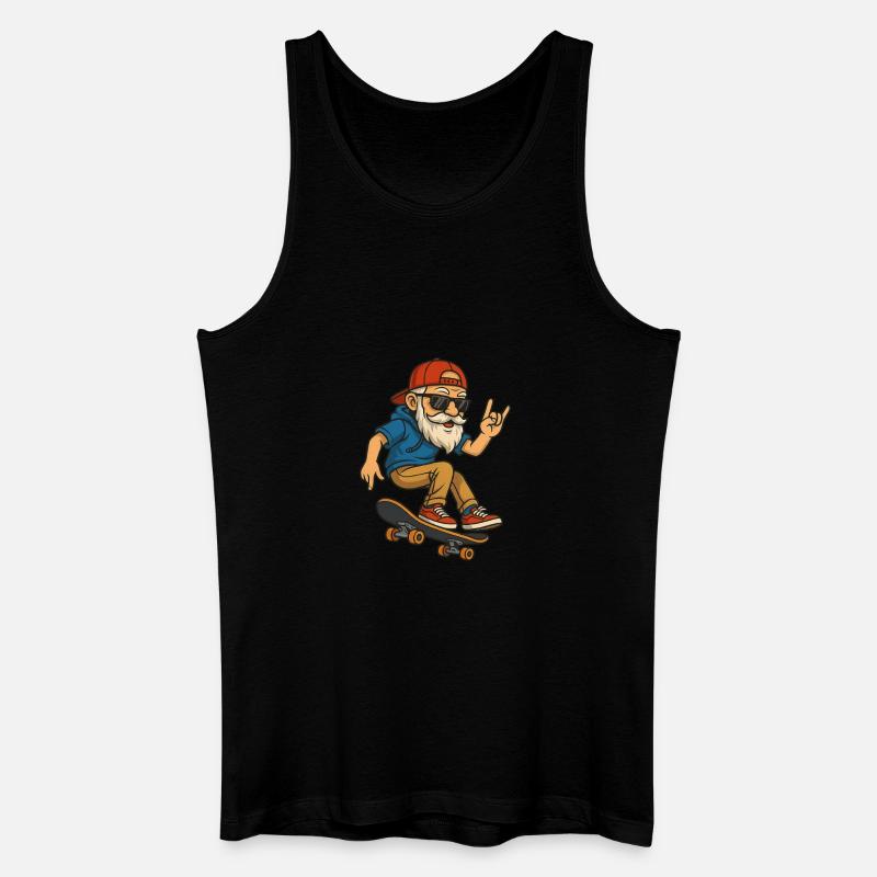 Skateboard Opa - Männer Bio Tank Top - Schwarz