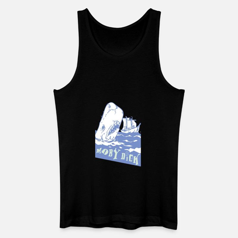 Moby Dick - Männer Bio Tank Top - Schwarz