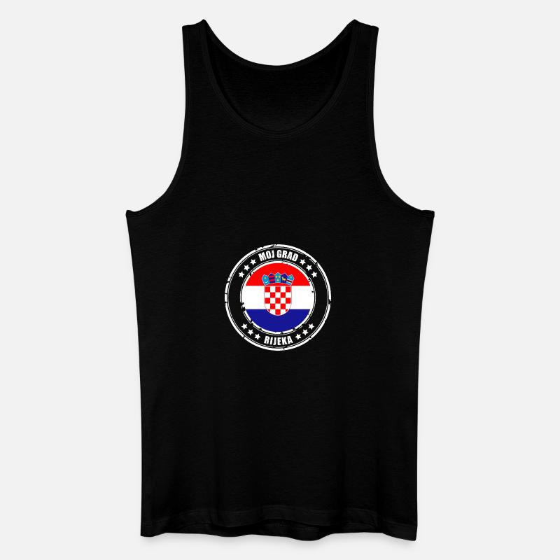 MOJ GRAD RIJEKA - Männer Bio Tank Top - Schwarz
