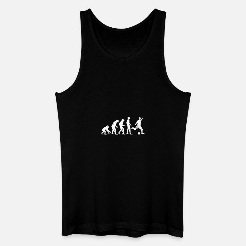 Fußball Evolution Fußball Geschenkidee Ball - Männer Bio Tank Top - Schwarz