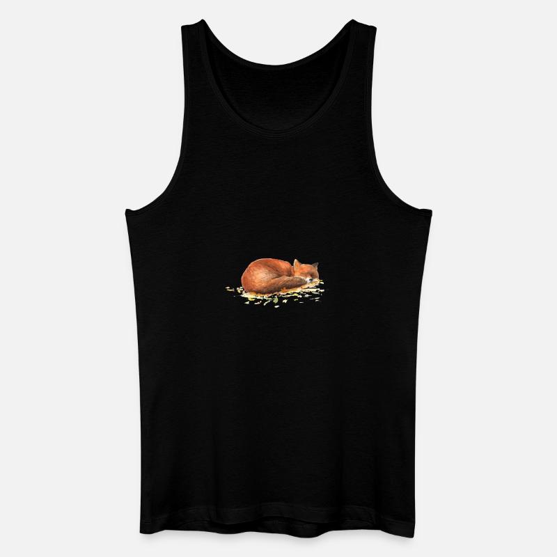 Fuchs - Männer Bio Tank Top - Schwarz
