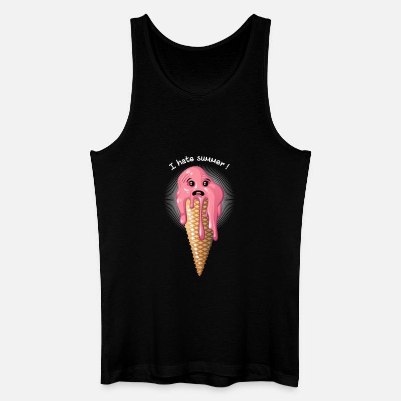 I hate summer - Männer Bio Tank Top - Schwarz