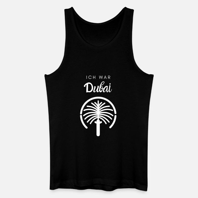 Dubai Palme Silhouette - Männer Bio Tank Top - Schwarz