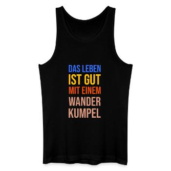 Wandern Statement Bergwanderung Wanderer Klettern - Männer Bio Tank Top - Schwarz - Vorne