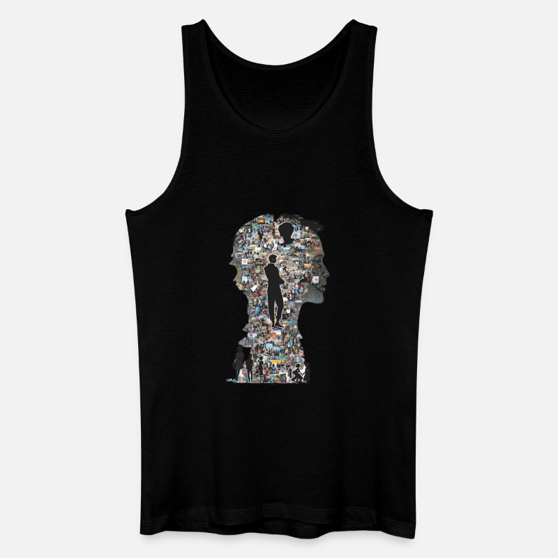 Das Puzzle Mensch - Männer Bio Tank Top - Schwarz