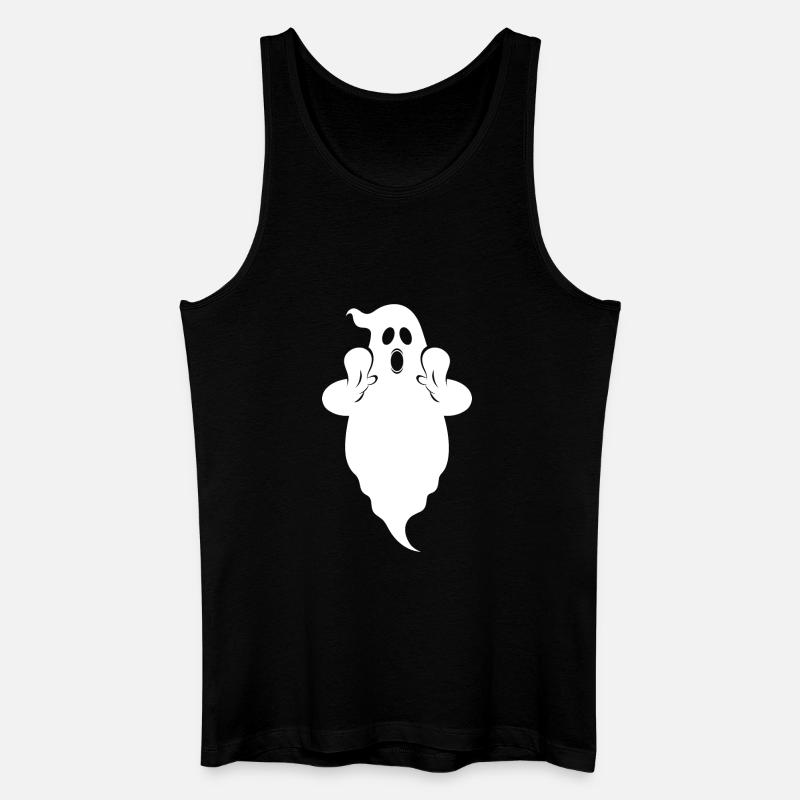 Geist Boo - Männer Bio Tank Top - Schwarz