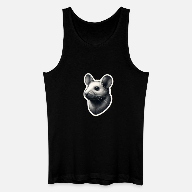 Mouse - Männer Bio Tank Top - Schwarz