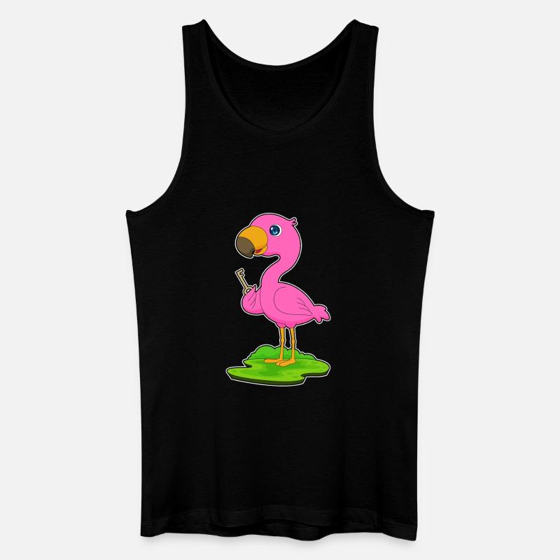 Flamingo Schlüssel - Männer Bio Tank Top - Schwarz