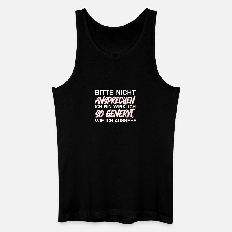 Bitte Nicht Ansprechen - Männer Bio Tank Top - Schwarz