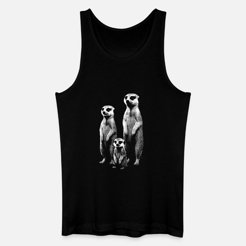 Erdmännchen hell - Männer Bio Tank Top - Schwarz