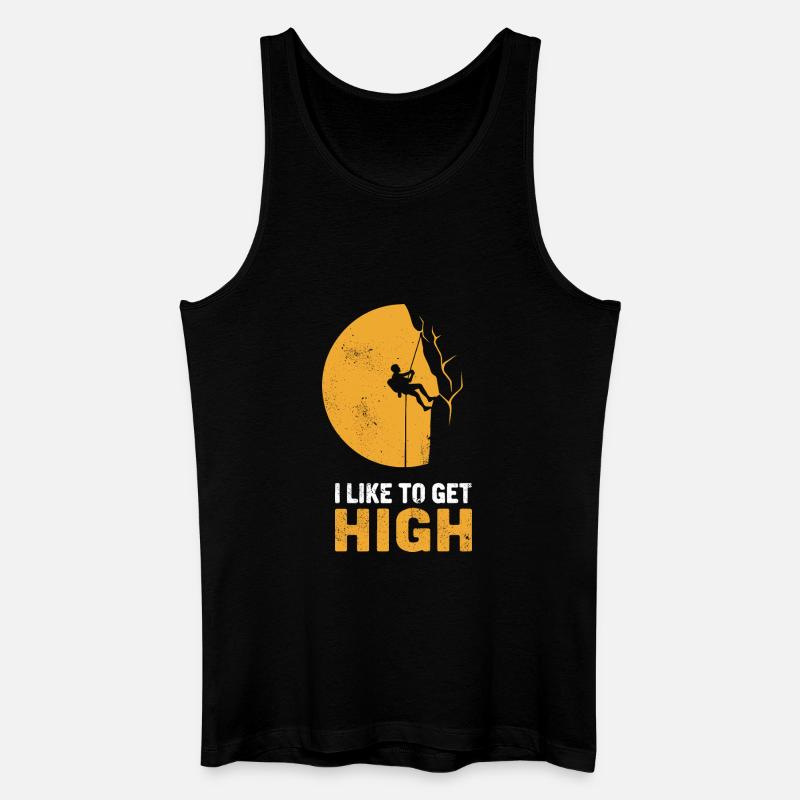Mondschein-Kletterer Silhouette - Männer Bio Tank Top - Schwarz