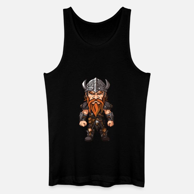 Wikinger Krieger Odin - Männer Bio Tank Top - Schwarz