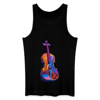 Violine - Männer Bio Tank Top - Schwarz - Vorne