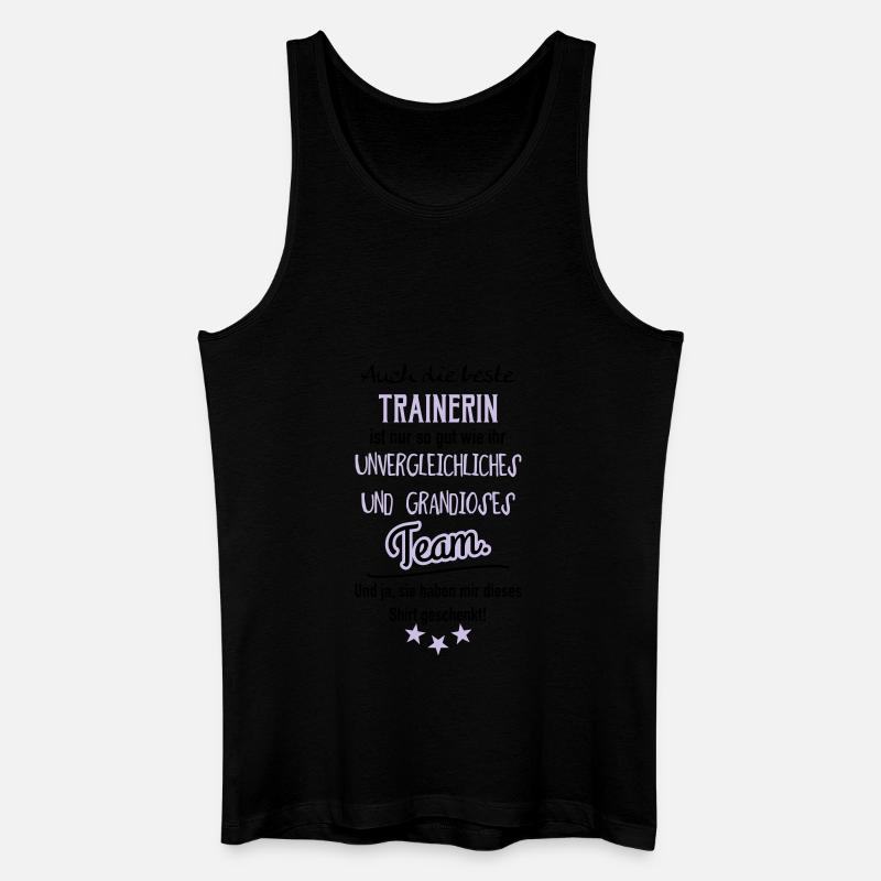 Beste Trainerin Shirt - Männer Bio Tank Top - Schwarz