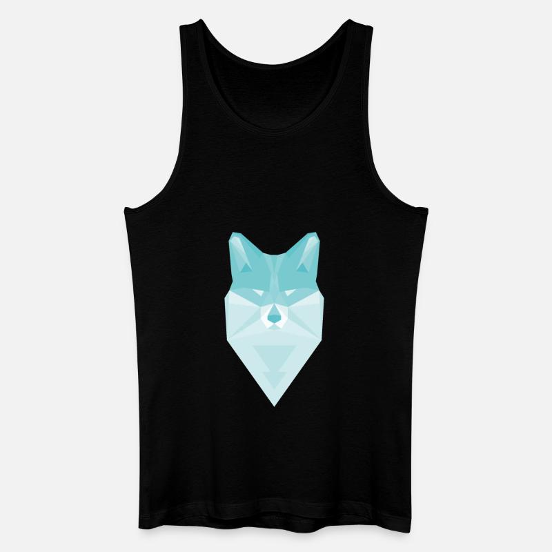 Eis Fuchs - Männer Bio Tank Top - Schwarz