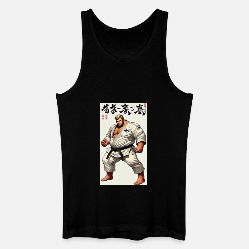 Finnisches Karate MASTER - Männer Bio Tank Top - Schwarz
