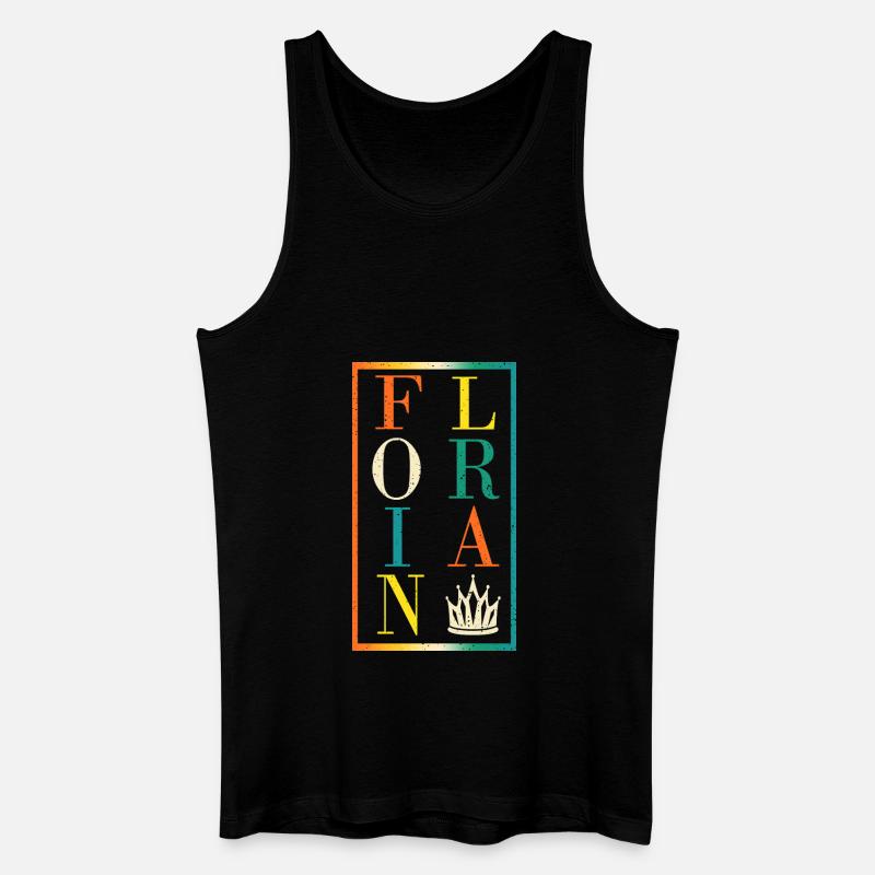 Florian - Männer Bio Tank Top - Schwarz