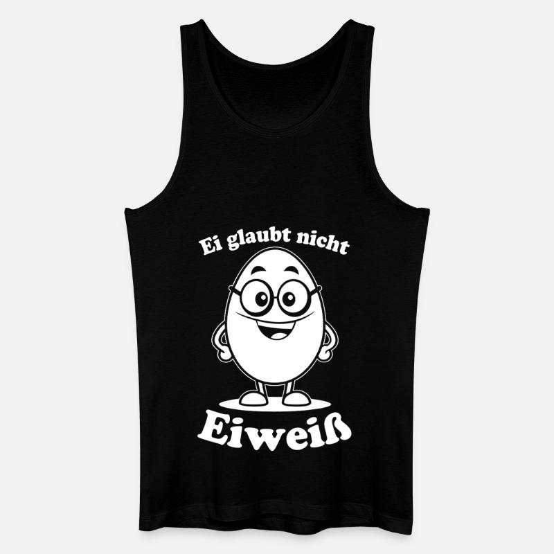 Ei glaubt nicht - Eiweiß - Männer Bio Tank Top - Schwarz