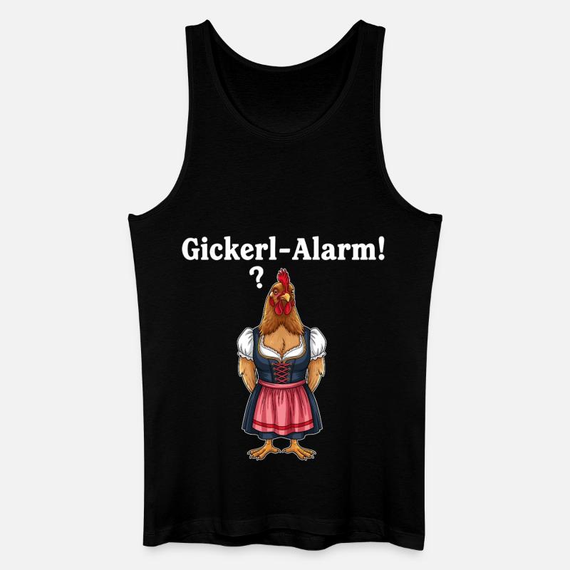 Gickerl-Alarm ! - Männer Bio Tank Top - Schwarz