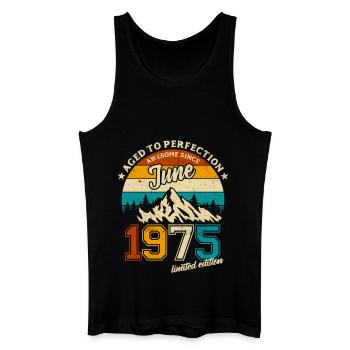 Limited Edition Juni 1975 Geburtstag Geschenk - Männer Bio Tank Top - Schwarz - Vorne
