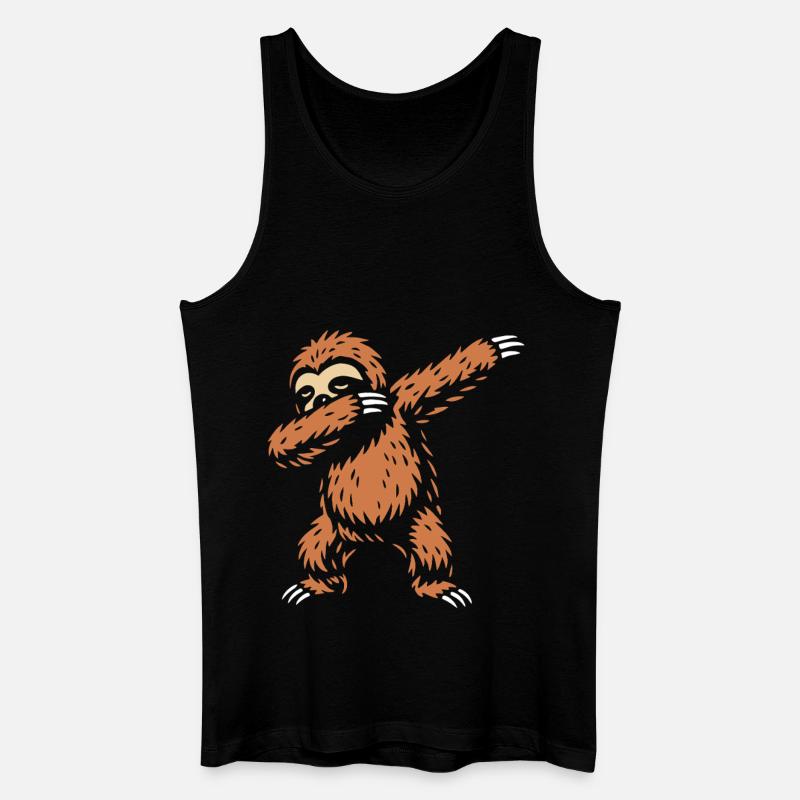 Dabbing Sloth - Dab Dance - Cadeau - Débardeur bio Homme - noir