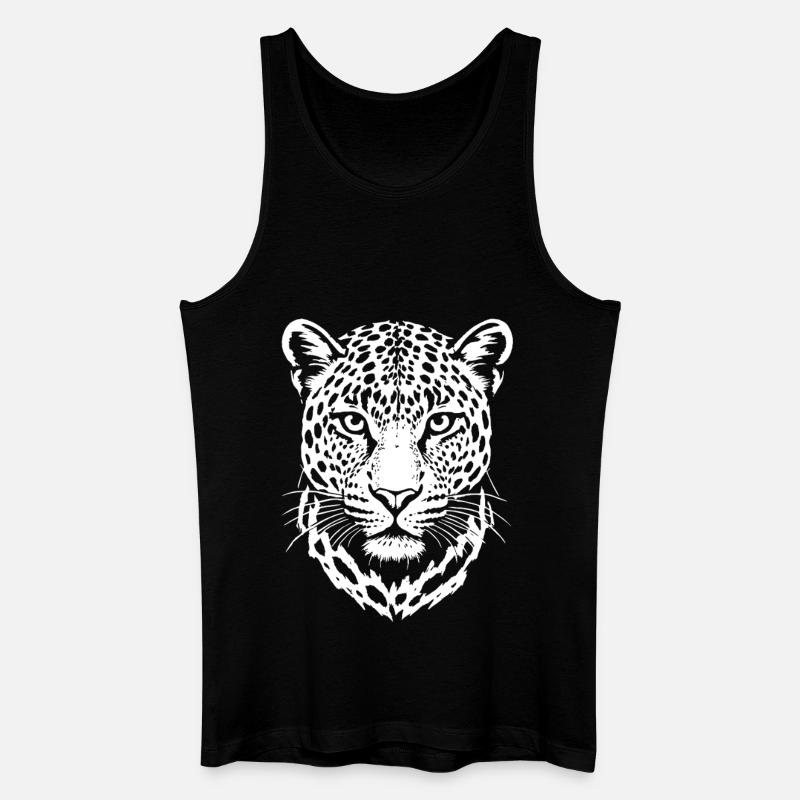 Leopard - Raubkatze, Afrika - Männer Bio Tank Top - Schwarz