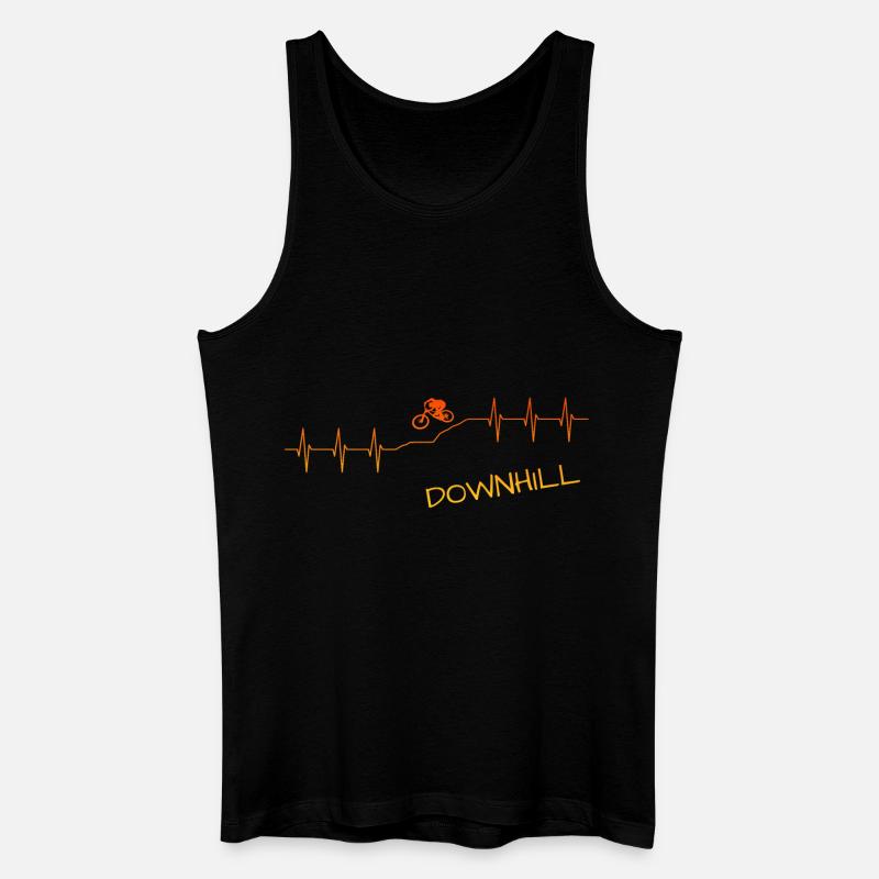 Downhill Herzschlag - Männer Bio Tank Top - Schwarz