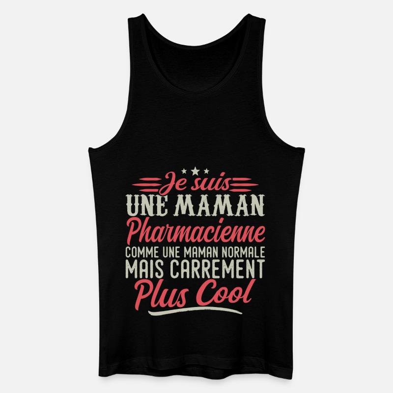 Ich bin Apotheker-Mama, ausgesprochen cool - Männer Bio Tank Top - Schwarz