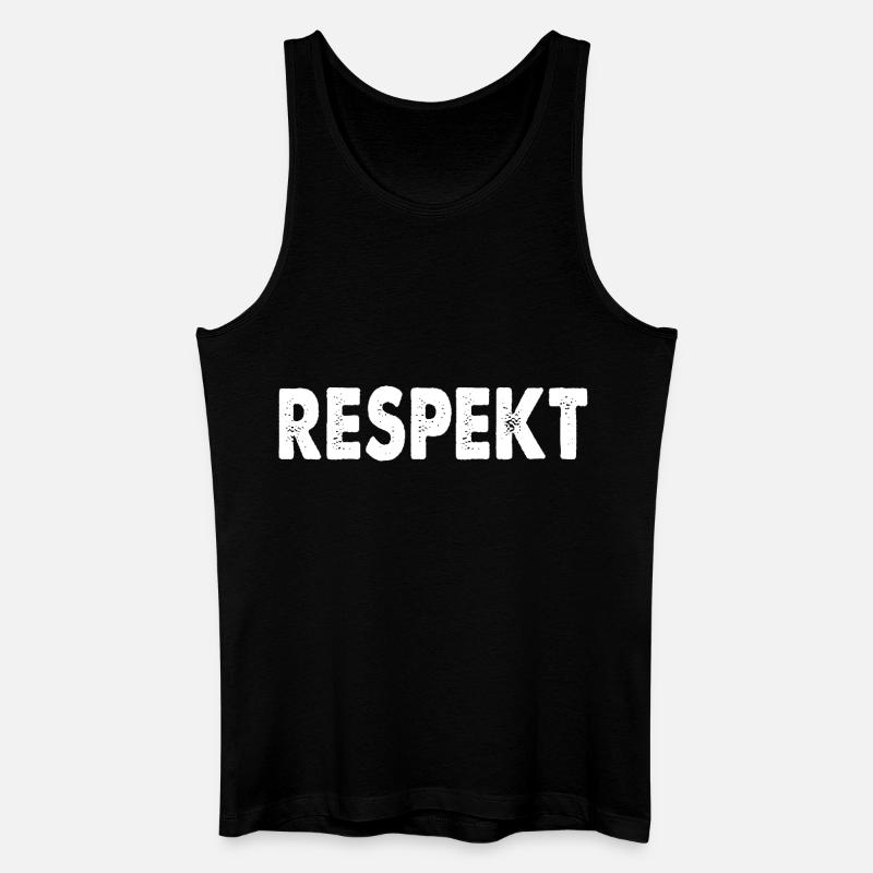 Respekt - Männer Bio Tank Top - Schwarz