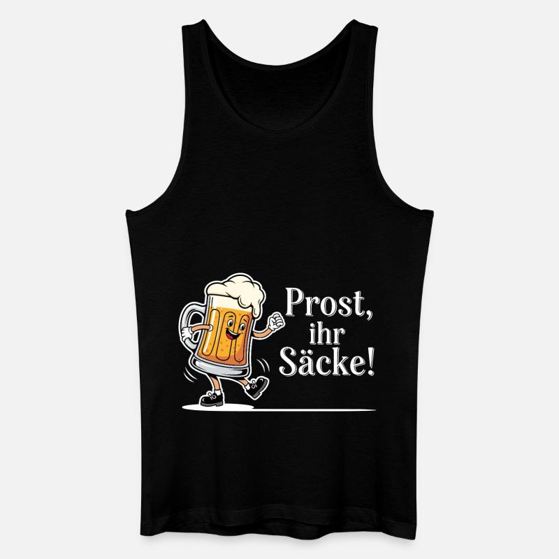 Prost, ihr Säcke ! - Männer Bio Tank Top - Schwarz